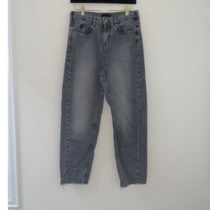 Ted Baker Jeans Grey High Waist  Zaira Barrel Leg Denim Size 26